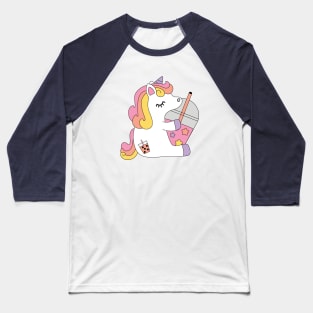 Unicorn Boba Tea Baseball T-Shirt